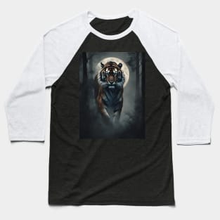 Tiger in the Foggy Forest Baseball T-Shirt